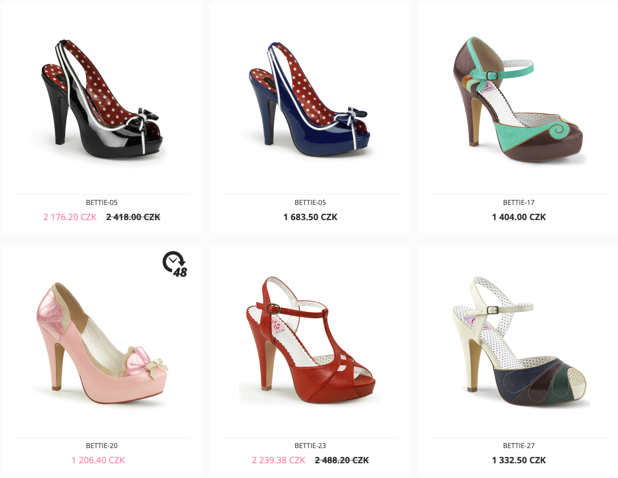Topánky Pin Up na podpätku