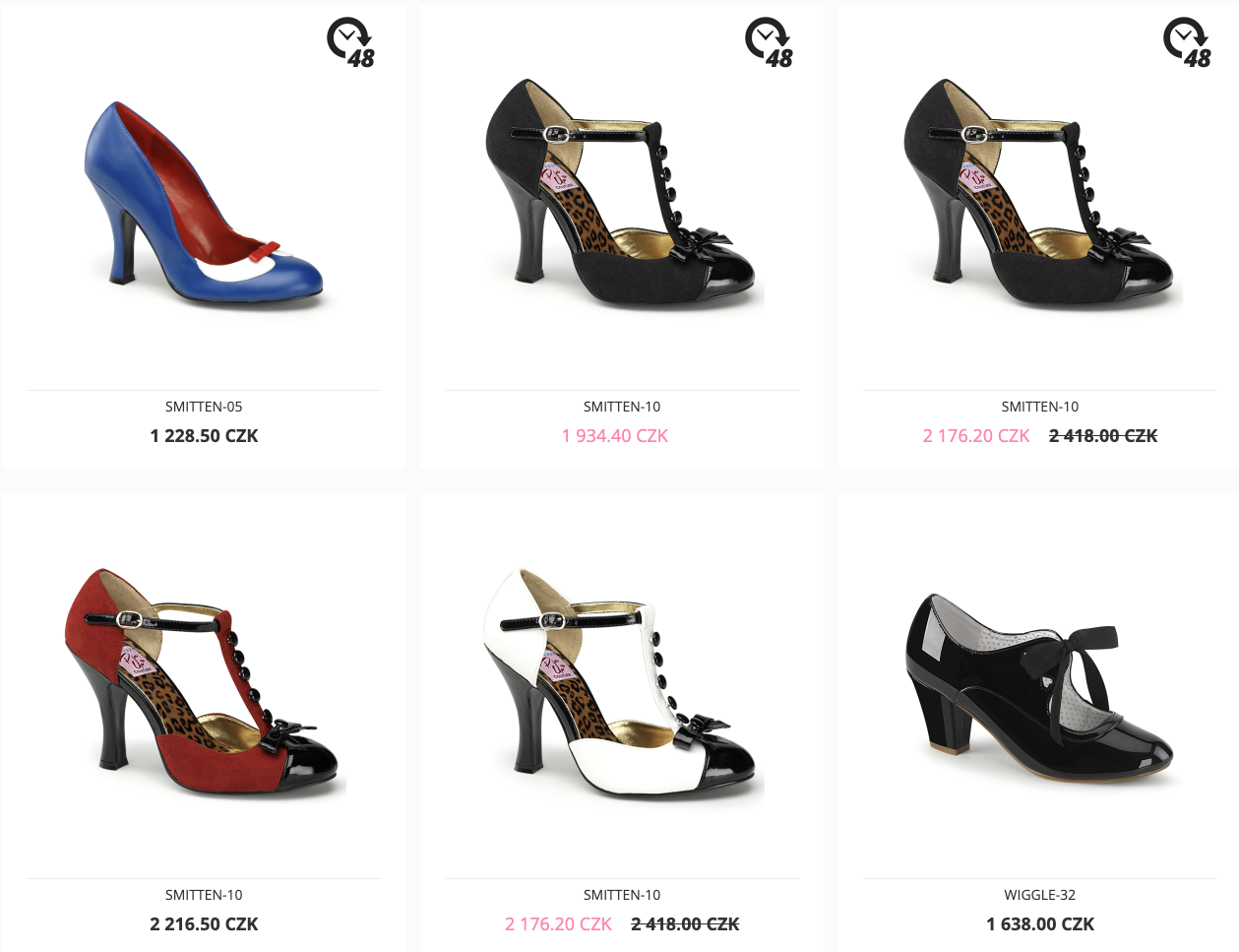 Topánky Pin Up na podpätku